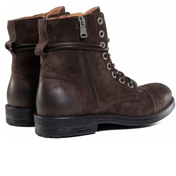 Replay Pack Brown Suede Lace Up Military Utility Combat Mid Boots - Picture 2 of 11